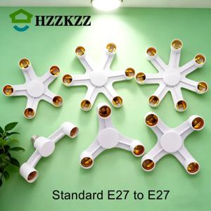 다양한 E27 소켓 스플리터 E27에서 E27로 LED 전구 램프 홀더 2in1/3in1/4in1/5in1/6in1 LED 램프 소켓 전구 어댑터 홀더