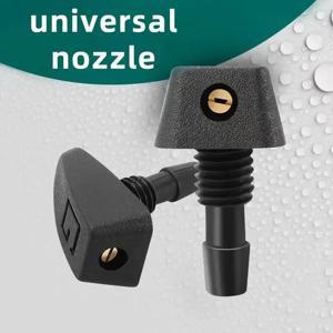 2개/세트 자동차 범용 앞 유리 와이퍼 노즐 제트 스프레이어 키트 스프링클러 워터 팬 스파우트 커버 워셔 아웃렛 조정