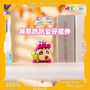 정품 쿠치쿠지 크레용 신짱 애니메이션 피규어 펜던트 히퍼스 휴대폰 자동차 장식 스크린 파티 인형 어린이 선물