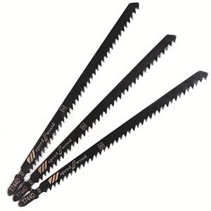 3PCS T744D 180mm 직소 블레이드 - 합판, MDF 및 견목용 목재 절단 세트 |   부드러운 마감