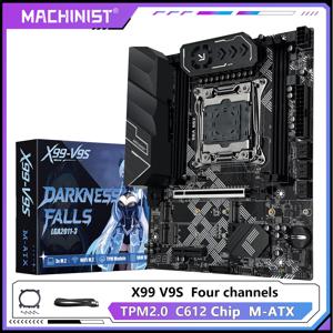 MACHINIST X99 V9S 마더보드는 TPM2.0 LGA 2011-3 Xeon E5 CPU DDR4 RAM C612 칩을 지원하며, 3*NVME M.2 슬롯 SATA3.0 USB3.0을 갖추고 있습니다.