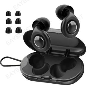 실리콘 귀마개, 수면 소음 차단, 재사용 가능한 청력 보호, 콘서트 여행용 소음 방지 귀마개