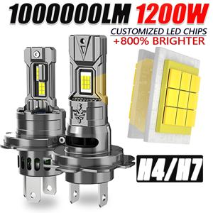 H7 H4 LED 전구 CANBUS 자동차 헤드라이트 고출력 자동차 스포트라이트 초강력 터보 라이트 미니 무선 LED 헤드램프 플러그앤플레이 12V