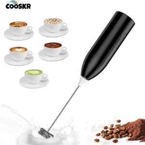 미니 우유 거품기 무선 핸드헬드 우유 거품기 자동 회전 전기 블렌더 커피 라떼 카푸치노 메이커 우유 거품기