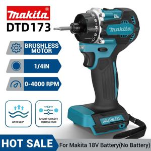 마키타 DTD173 4000rpm 브러시리스 전동 드라이버 임팩트 드라이버 3800ipm 180Nm 전동 드릴 목재/볼트/T-모드 18V 배터리용