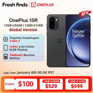 올 뉴 원플러스 15R 글로벌 버전 스마트폰 스냅드래곤 8 Gen 5 7400mAh 배터리 80W SUPERVOOC 165Hz 디스플레이 블루투스 6.0
