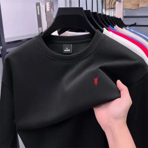 남성 캐주얼 니트 O넥 긴팔 스웨트셔츠 단색 스포츠 탑