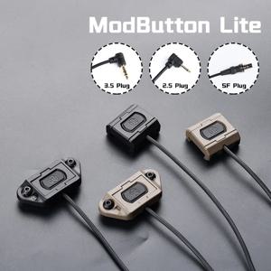 WADSN 전술 압력 원격 스위치, 이중 기능, 테일 모드 버튼 크레인 플러그 PEQ15 DBAL A2 레이저 AR15 에어소프트 M600 플래시라이트