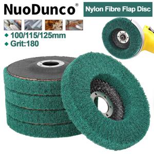 1개 100/115/125mm 나일론 섬유 플랩 휠 연마 광택 디스크 스카우링 패드 버핑 휠 목재 금속 연마용 앵글 그라인더용