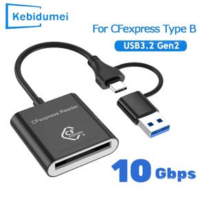 10Gbps CFexpress 타입 B 카드 리더기 10Gbps USB3.2 Gen2 어댑터 휴대용 타입 A-C CF 익스프레스 B 카드 리더기 윈도우 XP MAC OS용