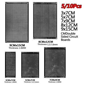5/10PCS PCB 보드 프로토타입 보드 블랙 양면 회로 보드 3x7 5x7 7x9 8x12 9x15cm DIY 전자 키트 무료 배송