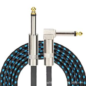 3미터 5미터 기타 오디오 케이블 노이즈 방지 라인 6.35mm 남성-남성 컬러풀 브레이디드 라인 페달 기타 베이스 범용 케이블