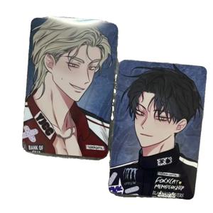 황혼의 저조 애니메이션 3인치 김유현 소형 카드 포토카드 여자친구 선물 DIY 엽서 북마크 액세서리 2개