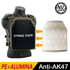 25x30cm 알루미나+UHMWPE 방탄판 전술 탄도 등급 25mm 두께 개인 안전 보호용 방탄판