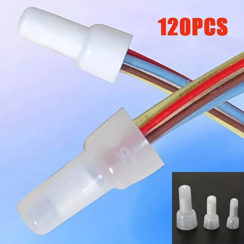 120개 22-16 16-14 12-10 AWG 게이지 와이어 커넥터 터미널 폐쇄형 크림프 캡