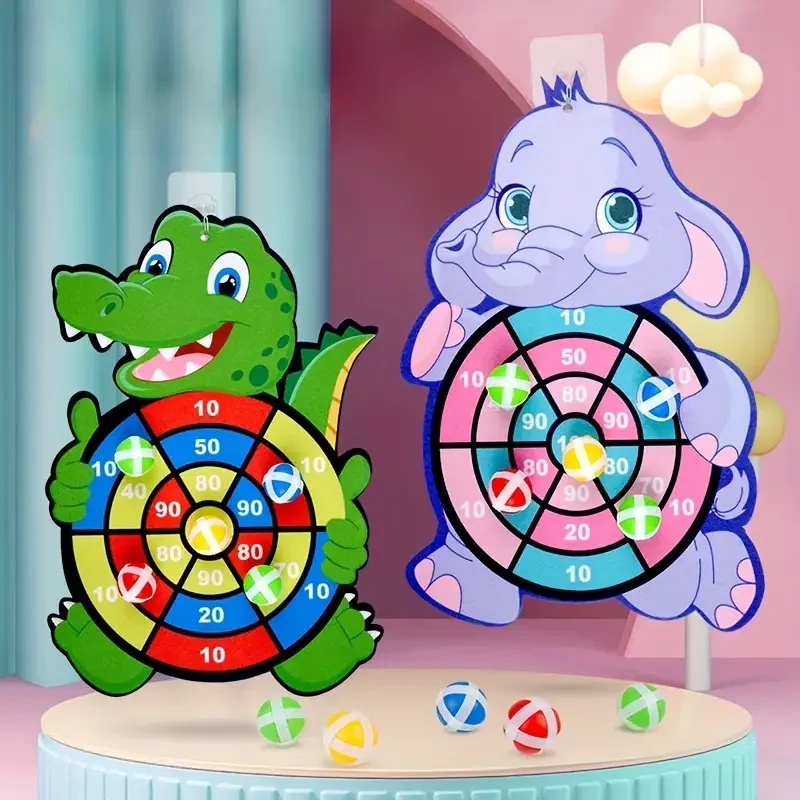 교육용 게임 다트보드 장난감 스티키 볼 다트 실내/실외 스포츠 어린이 몬테소리 게임 3~12세 네 가지 패턴