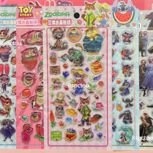 디즈니 만화 3D 입체 스티커 귀여운 스티치 겨울왕국 로츠오하긴 베어 주토피아 버블 데칼 귀여운 장식 스티커