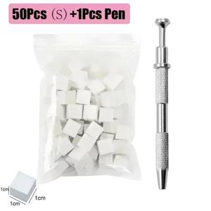 4개의 프롱이 있는 미니 사각형 네일 아트 스펀지, 금속 플라이어 세트, 다목적 블러쉬 그라데이션 스펀지, 네일 아트 도구.