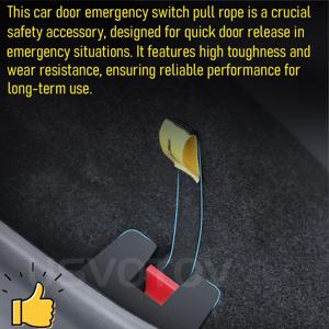 테슬라 모델 3 Y 주니퍼 2025 2026용 자동차 문 비상 해제 풀 코드 후방 문 비상 스위치 풀 로프 안전 액세서리