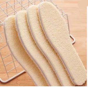 1/2/3/4쌍 조절 가능한 따뜻한 깔창(양털 및 두꺼운 양가죽 포함) 편안한 캐시미어 및 면 깔창 스노우 부츠