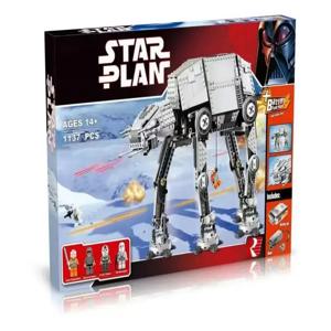모터가 장착된 핫토이 1168PCS 모터라이즈드 스타 10178 워킹 AT-AT 모델 빌딩 세트 블록 장난감 어린이 생일 선물