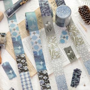 3m/롤 장식용 접착 PET 테이프 저널 스크랩북 콜라주 다이어리 문구 스티커 종이 마스킹용 아름다운 풍경