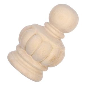 무도색 원목 핀널 계단 난간 끝 장식 빈티지 파인애플 기둥 장식 손으로 조각한 장식 조각품