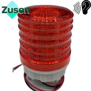 Zusen TB5051-R-J 부저 포함, 빨간색 신호 램프 경고등, LED 소형 깜박이 조명, 12V, 24V, 220V