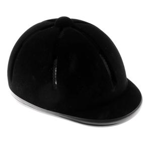 어린이 승마 헬멧, 조절 가능한 벨벳 승마 라이더 헬멧, 블랙