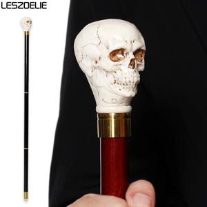 93cm 해골 모양 손잡이가 있는 레진 손잡이 분리형 독일산 너도밤나무 목재 지팡이 (남녀공용, 패셔너블 파티 장식용)
