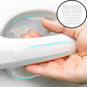 8pc 자동차 도어 핸들 그릇 스크래치 보호 스티커 범용 보이지 않는 자동차 스티커 자동차 핸들 충돌 방지 보호 스트립