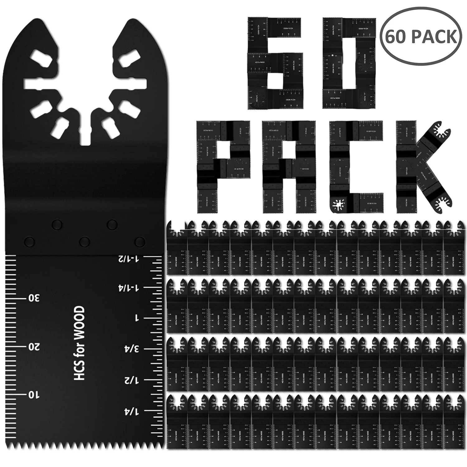 5-60Pcs 범용 톱 블레이드 진동 멀티 도구 블레이드 스트레이트 스케일 멀티 도구 절단 목재 톱 블레이드 Dremel Milwaukee