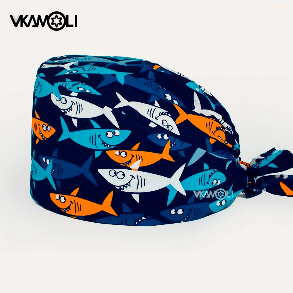 남성 간호사 모자 여성 간호 액세서리 스크럽 모자 수술 모자 치과 의사 동물 실험실 모자 스크럽 캡 긴 머리