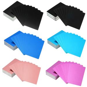 100/120pcs 승화 금속 명함 빈 86x54x0.21mm 알루미늄 레이저 조각 사용자 정의 DIY에 대 한 인쇄 가능한 이름 카드