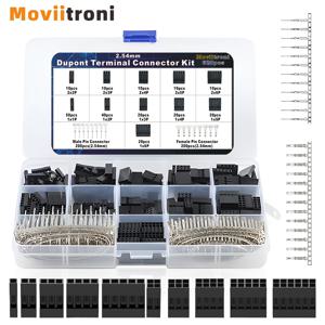 듀폰 커넥터 2.54mm 키트, 핀 2.54mm 피치 로우 케이블 점퍼 와이어 헤더 하우징, 암수 크림프 핀 터미널 키트, 620 개
