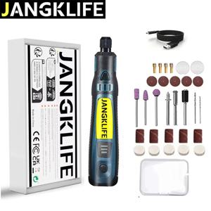 JANGKLIFE USB 무선 로타리 도구 키트 목공 조각 펜 DIY 쥬얼리 금속 유리 미니 무선 드릴