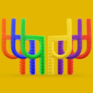 자폐증 씹는 장난감, 실리콘 아기 Teether 장난감, 자폐증 어린이를 위한 감각 씹는 장난감 - ADHD 씹는 장난감과 Teethe가 포함된 Chewelry