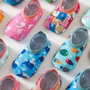 어린이 수영 서핑 스포츠 운동화 사계절 미끄럼 방지 아쿠아 수영 바닥 양말 아기 어린이 만화 수영장 해변 물 신발