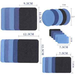 5/25Pcs 의류 청바지에 대 한 패치에 철 내부 및 외부 내구성 100% 코 튼 원단 모듬 된 음영 수리 장식