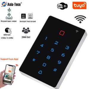 Wifi Tuya App RFID 액세스 제어 키패드 2000 사용자 EM 125KHz 또는 액세스 제어 시스템 용 IC 독립형 터치 카드 리더기