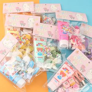 새로운 귀여운 만화 크림 젤 어린이 공예 장난감 재료 팩 수제 DIY 헤어 클립 수지 액세서리 패션 다목적 세트