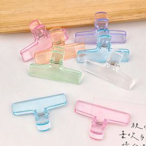Ins 투명 바인더 클립 Kawaii Paperclips 파일 문서 티켓 클립 북마크 색인 페이지 홀더 사무용 바인딩 용품