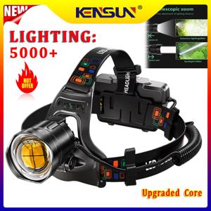 높은 강력한 XHP70/90 Led 전조등 USB 충전식 줌 헤드 라이트 방수 야외 사냥 손전등 캠핑 토치