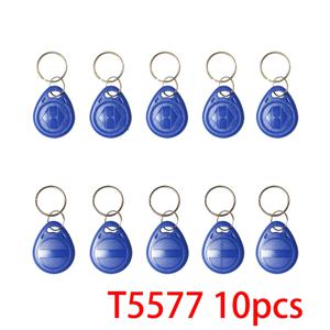 10pcs T5577 125KHz 키 복사 재기록 가능 쓰기 가능 재작성 EM ID Keyfobs EM4305 RFID 태그 링 카드 근접 토큰 액세스 중복