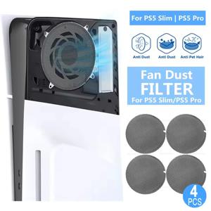 PS5 콘솔 먼지 필터 방진 메쉬 케이스 커버, 플레이스테이션 5 게임 액세서리, PS5/PS5 슬림 쉬운 청소, 4 개