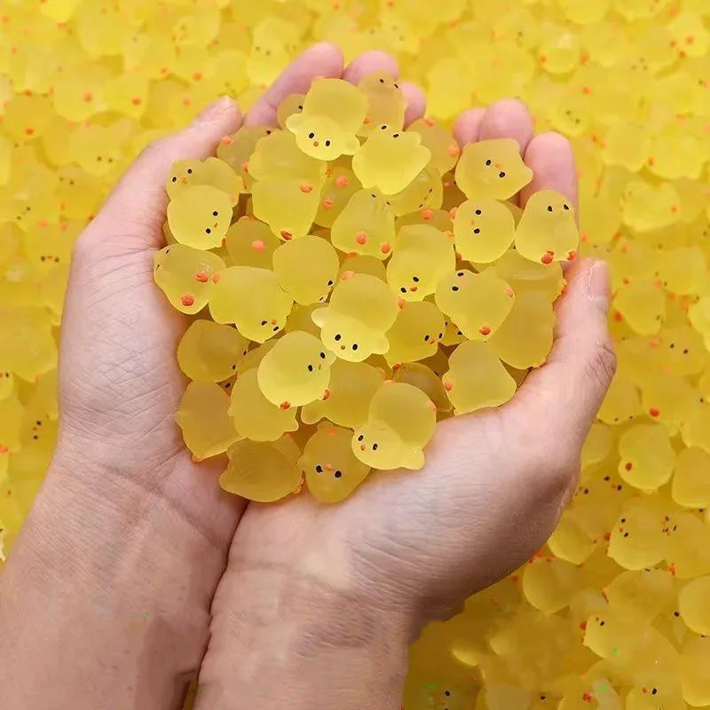 10-30PCS 미니 형광 치킨 이끼 장난감 Microlandscape 소형 병아리 인형 요정 정원 액세서리 홈 장식 공예품