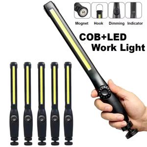 COB 휴대용 LED 작업 조명 무선 자기 LED 작업 램프 자동차 수리를위한 검사 조명 홈 차고 비상 손전등