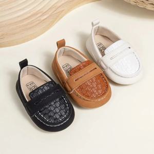 KIDSUN 여아 및 남아용 클래식 로퍼, 옥스포드 원피스 신발, 프리워커 소프트 슬립 온 모카신 침대 플랫 신생아 신발