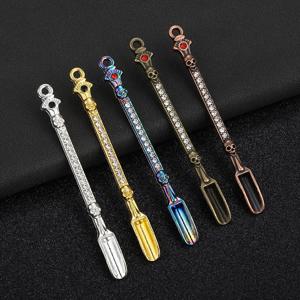 5Pcs 미니 삽 파우더 스푼 주방 용품 10PCS 담배 금속 마이크로 튜닝 병 차 허브 파우더 스페이드 도구 액세서리