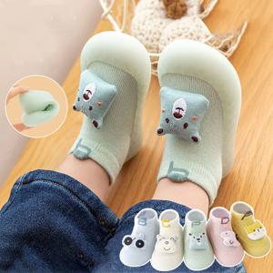 용수철 가을 아기 신발, 남아 여아 첫 워킹 슈즈, 만화 미끄럼 방지 유아 바닥 양말 스니커즈, 부드러운 밑창